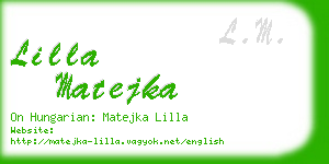 lilla matejka business card